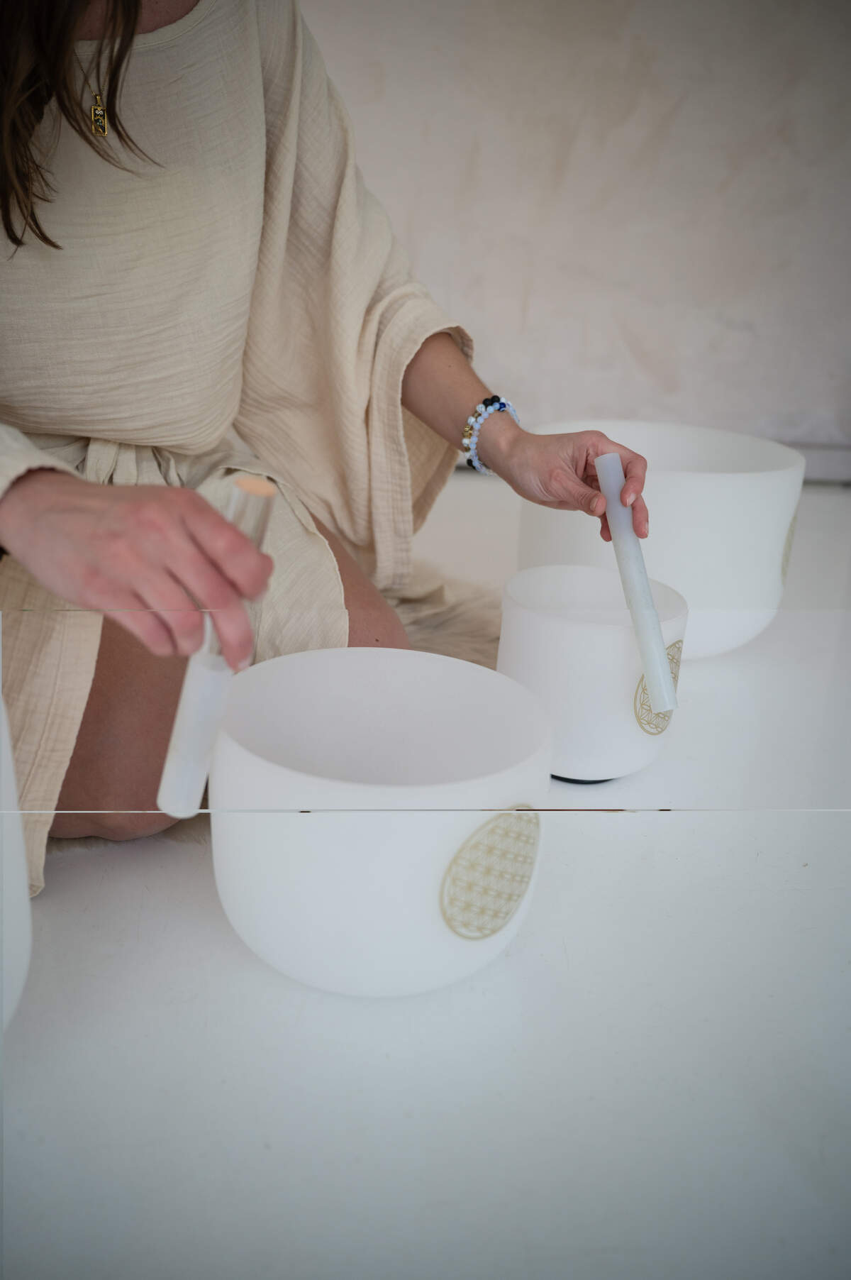 Inner Oasis Wellness Studio, which has been a traveling yoga studio, now will have a permanent home at Union Station downtown where it will offer a variety of services. That includes sound therapy, pictured here, among other things.