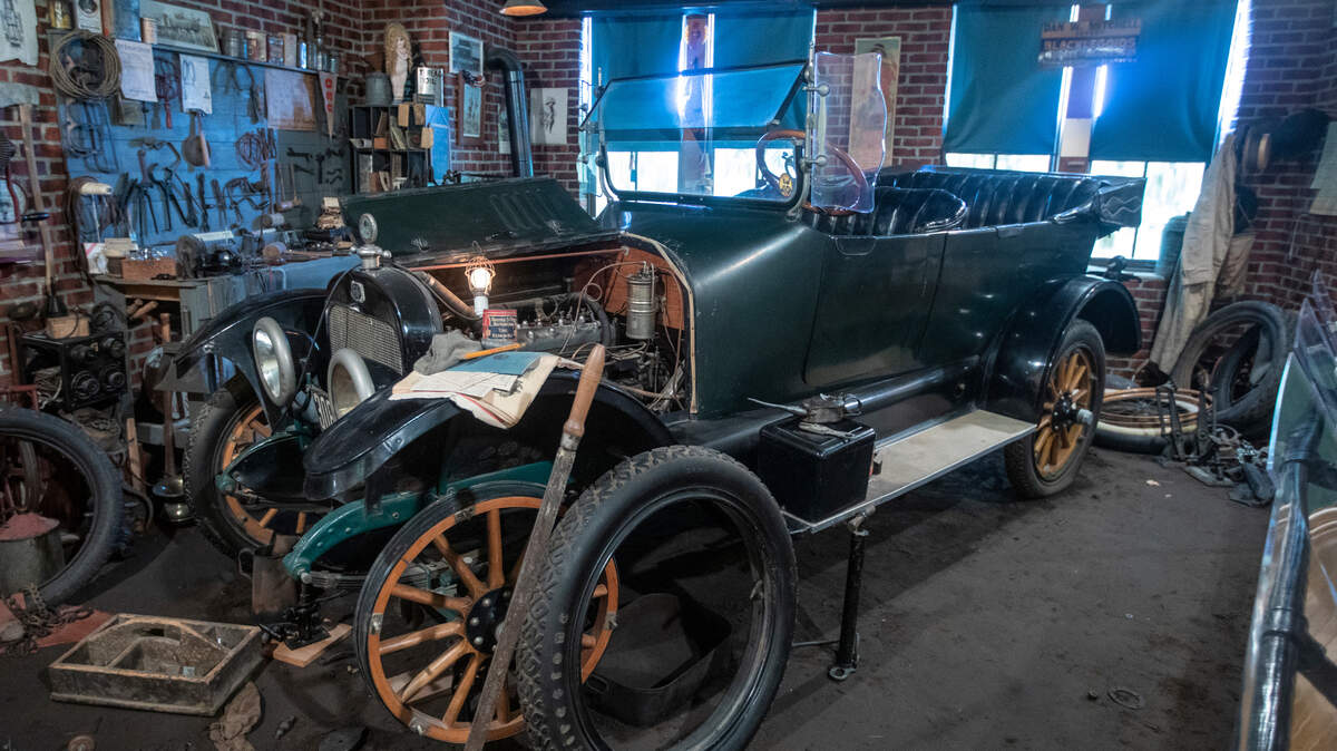 This 1916 Jones VI Automobile can be seen at the Wichita-Sedgwick County Historical Museum.