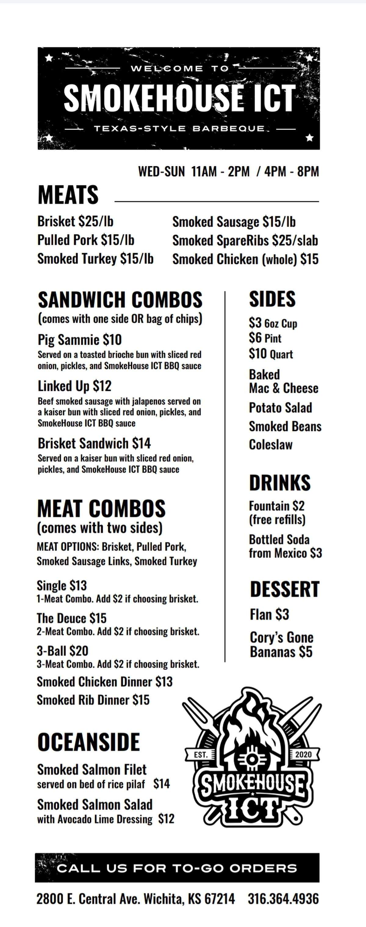 SmokeHouse ICT menu