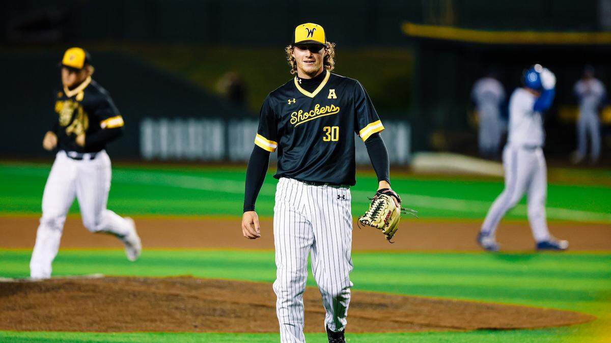 Wichita State freshman Nate Snead has been a trusted arm out of the bullpen this season for the Shockers. He helped WSU clinch its first season sweep over K-State since 2012 in a 1-0 win at Eck Stadium on Tuesday.