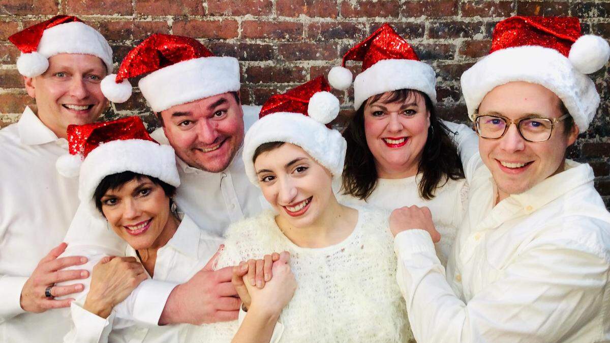 The Crown Uptown will once again stage a Christmas special, with music, dinner and comedy. From left, John Bates ,Cindy Summers, Kyle Vespestad, Madi White,Jenny Mitchell and Ryan Schaffer star in “A Very Special Crown Christmas.”