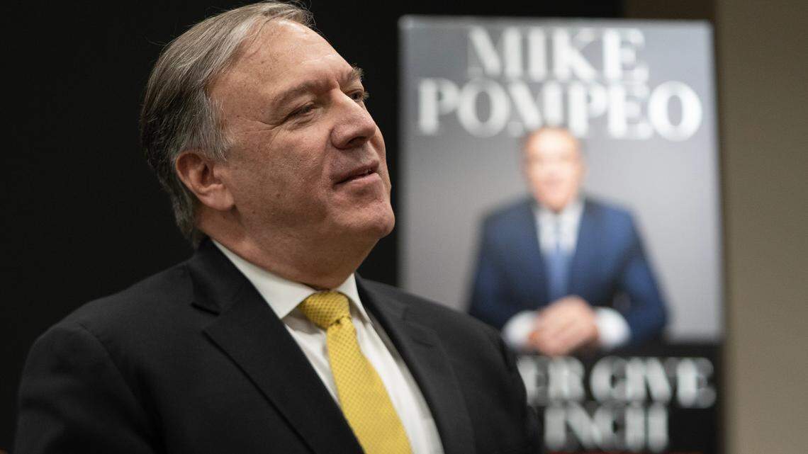 Former Secretary of State Mike Pompeo was back in Wichita in February for an event promoting his new book, a memoir called “Never Give An Inch.”