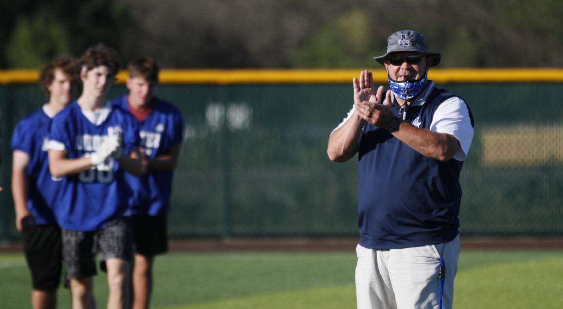 Andover football coach Ken Dusenbury
