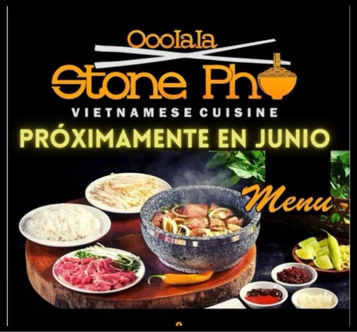 Stone pot pho is a trendy way to eat Vietnamese pho soup. Diners assemble the soup themselves in a boiling bowl full of broth delivered to their tables.