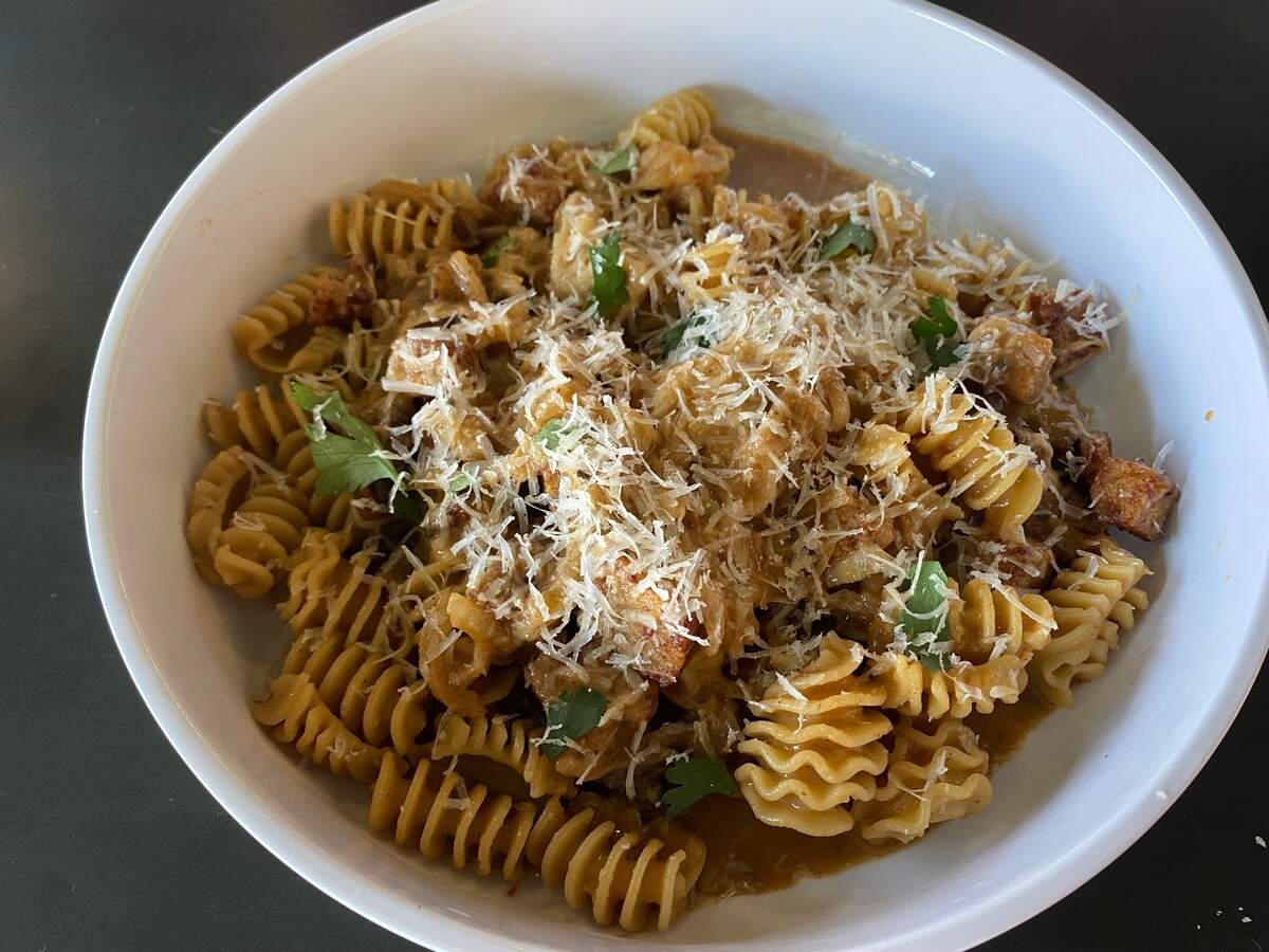 Among the pasta dishes on the menu at FioRito Ristorante is this French onion radiatore, made with house-made pasta, gruyere cheese, caramelized onions, roasted local mushrooms and toasted sourdough croutons.