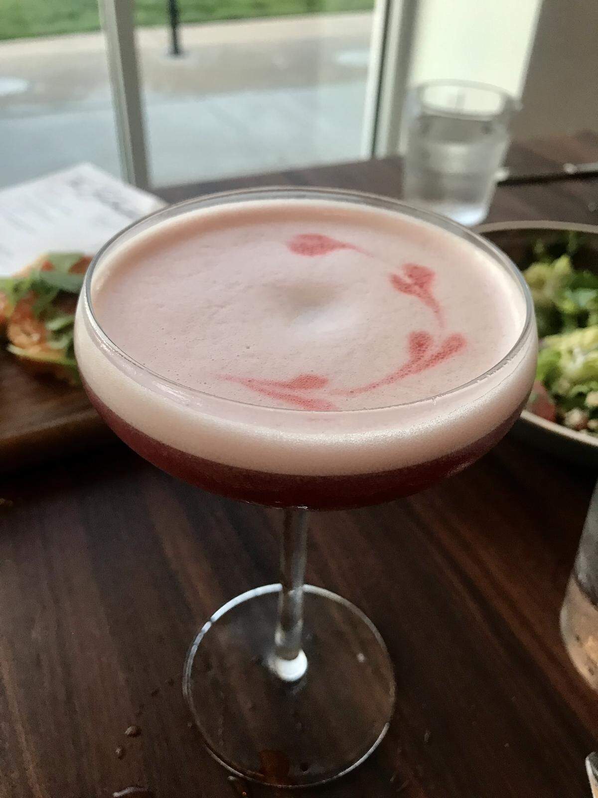 Very Sharp is the title of this cocktail at The Belmont, which features bourbon, lemon juice, house grenadine, egg whites and bitters.