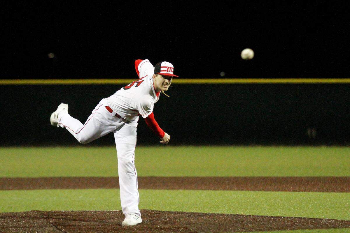 Deriq Doty, a Maize junior baseball pitcher