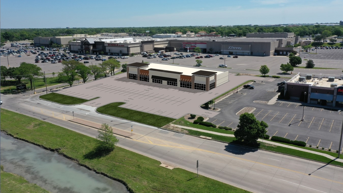 For years, there’s been a vacant piece of land just north of Bubba’s 33 and west of Towne East Square. Finally, it’s about to see new life with a retail center that will include a couple of restaurants.