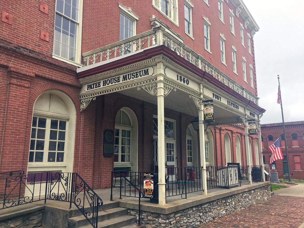 The Patee House Museum in St. Joseph, Mo., a former hotel, was headquarters for the Pony Express in 1860.