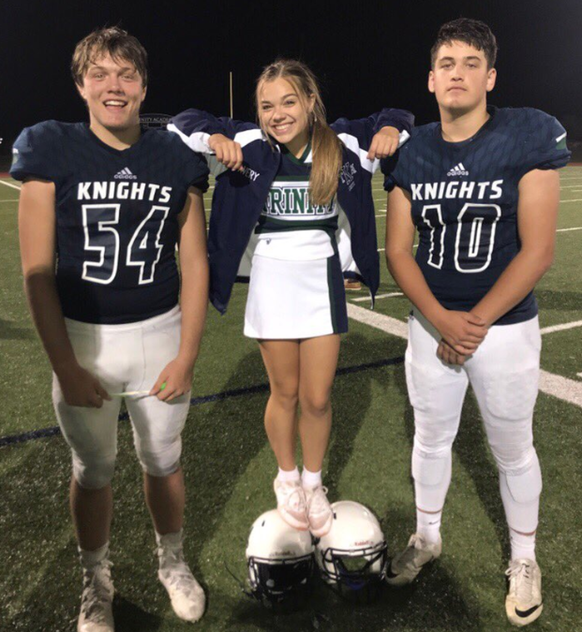 Trinity Academy’s Nate Adler (10) helped the Knights to their first win of the 2018 season Friday against Haven.