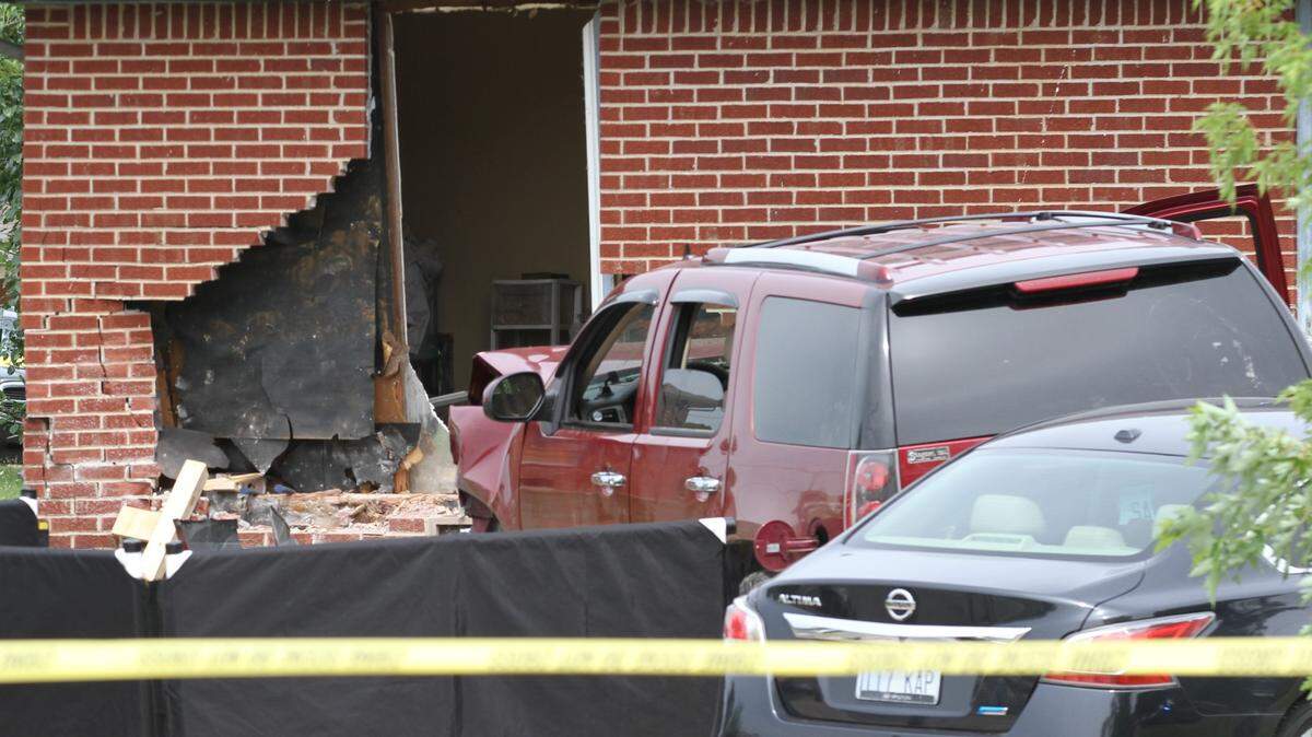 A fatal shooting caused the victim to drive into an apartment at the corner of San Pablo and Lincoln in southeast Wichita on June 23, 2023.
