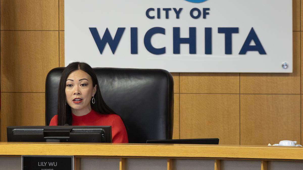 Mayor Lily Wu at a city council meeting in January.
