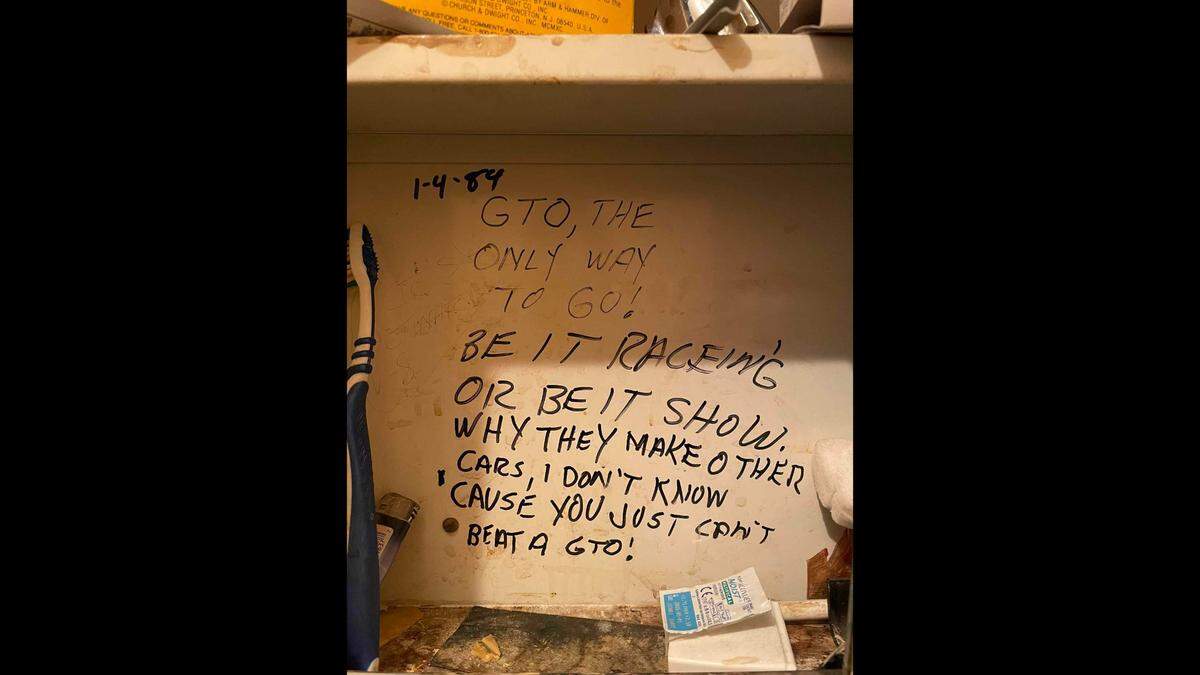 Kent Forshee wrote this in the bathroom of Steffens Auto Parts in 1984. The Hutchinson business blew up on Saturday.