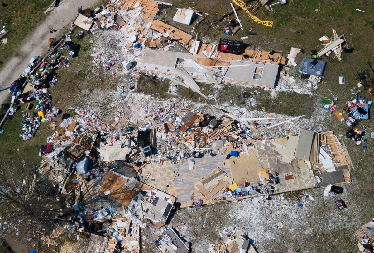 Jim and Kathy Moore’s home in rural Sedgwick County was leveled on Friday by a tornado, leaving them both trapped under debris. Kathy Moore suffered a broken back, the most serious injury from the EF-3.