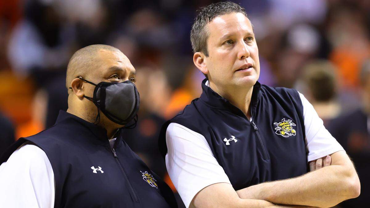 Wichita State associate head coach Lou Gudino (right) is leaving the program to join Michael Lewis’ new staff at Ball State, back in his home state of Indiana.