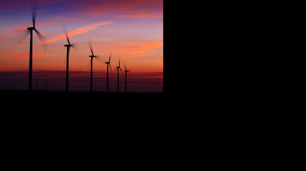 Wind turbines rotate at the Elk River Wind Farm, about six miles south of Beaumont in the southeastern corner of Butler County. 

