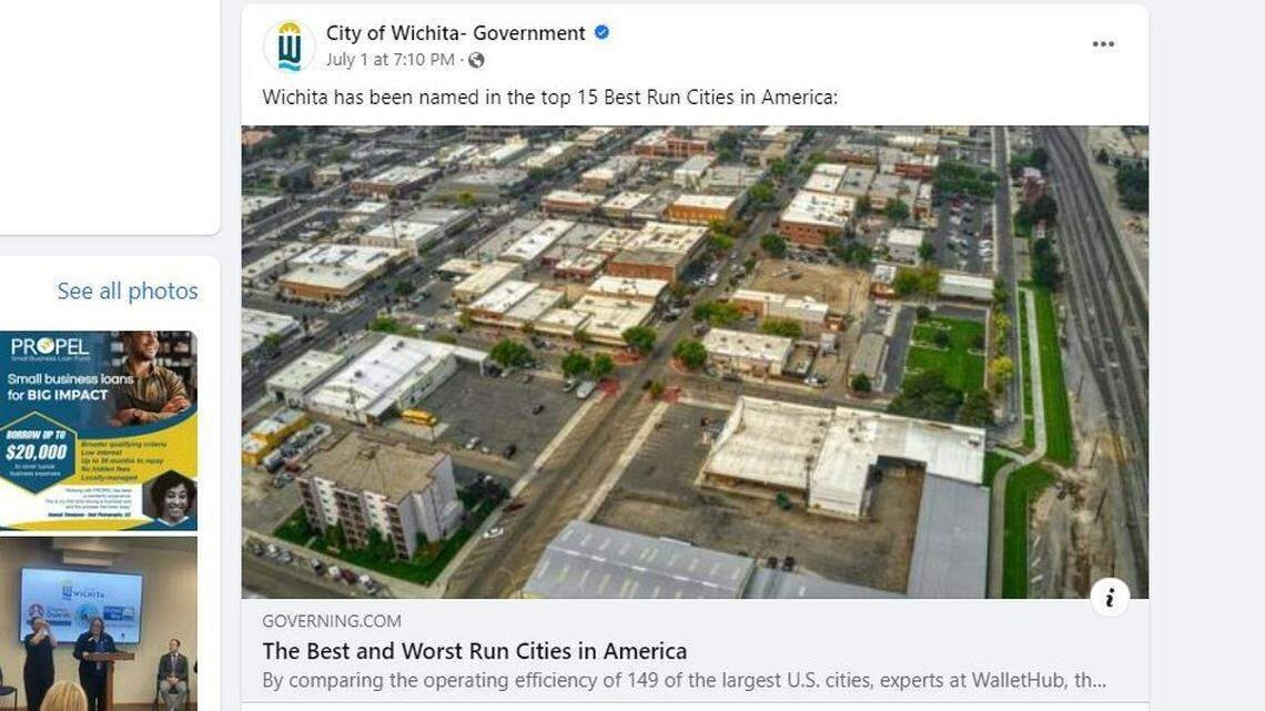 City Hall congratulates itself on Facebook.