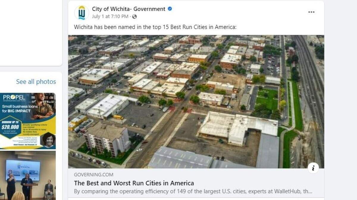 City Hall congratulates itself on Facebook.