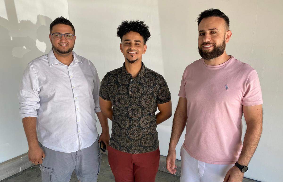 Faisal Assaedi, left, Naseem Allahabi and Muqnea Elaya are the owners of 360 Deli & Grill.