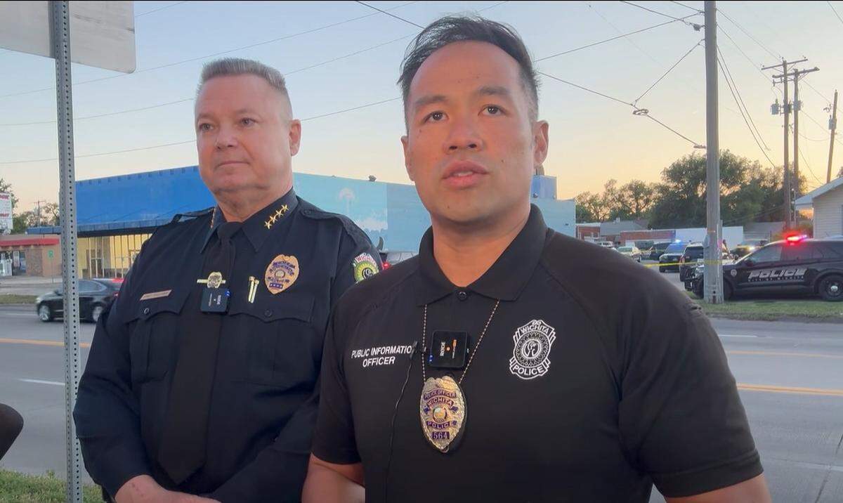 Police say a man is dead after a shooting outside of a south Wichita laundromat Saturday.