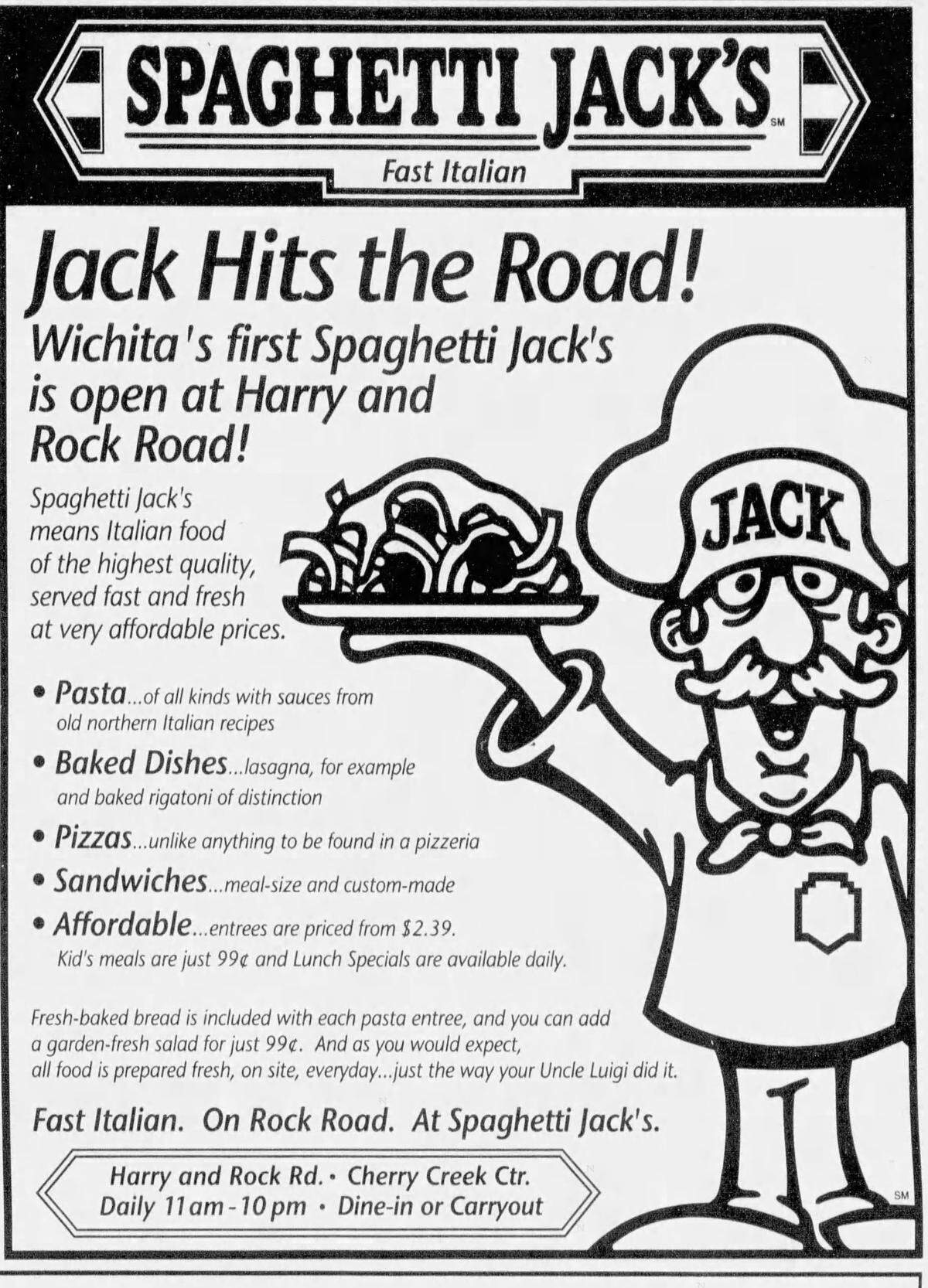 An ad ran in the May 17, 1992, edition of the Wichita Eagle touting the restaurant’s first Wichita location.