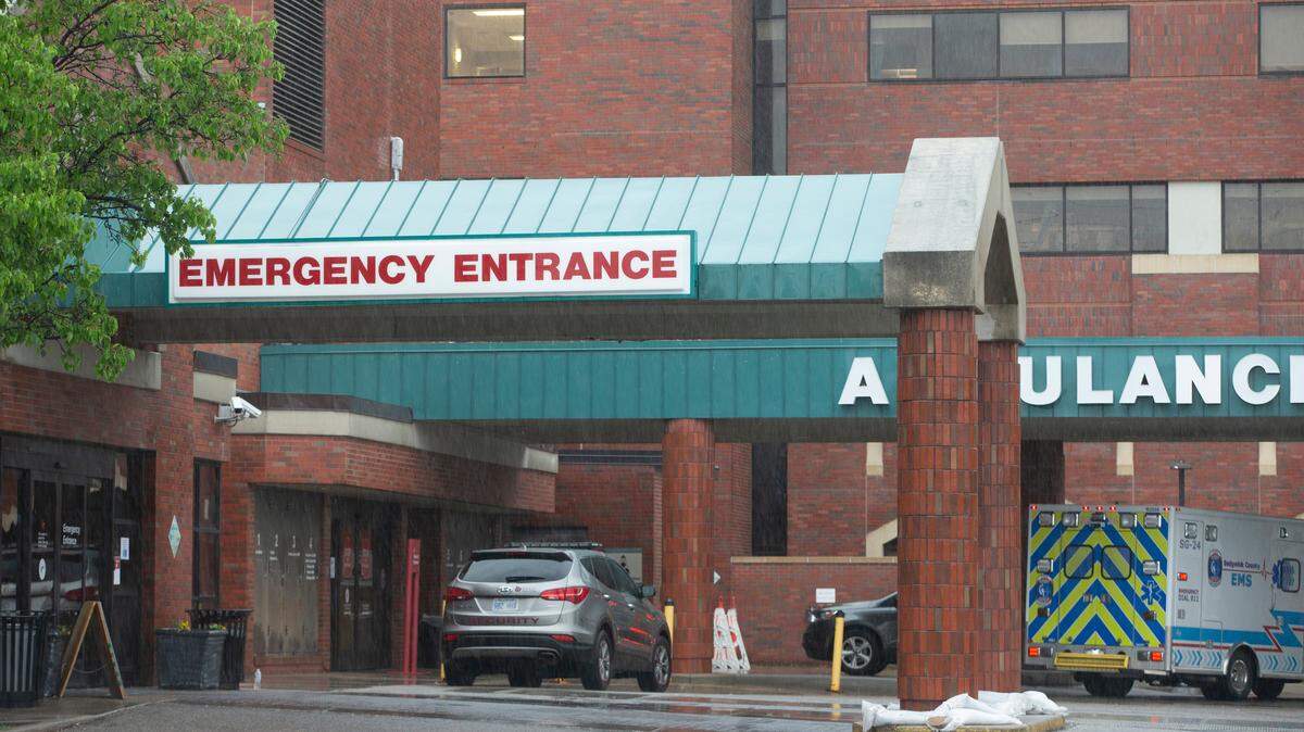 The emergency entrance at Wesley Medical Center.