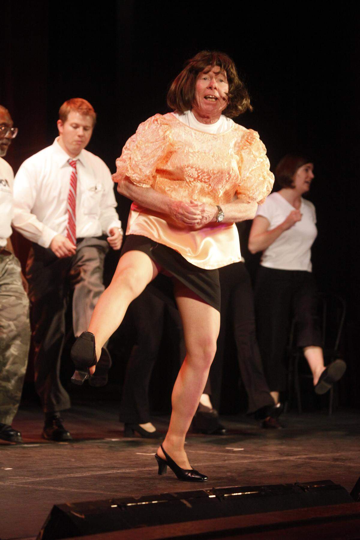 Bucky Walters performing in the 2009 Gridiron at the Wichita Orpheum Theatre. As funny as he could be, Walters also was known for perhaps having the best legs in the show.