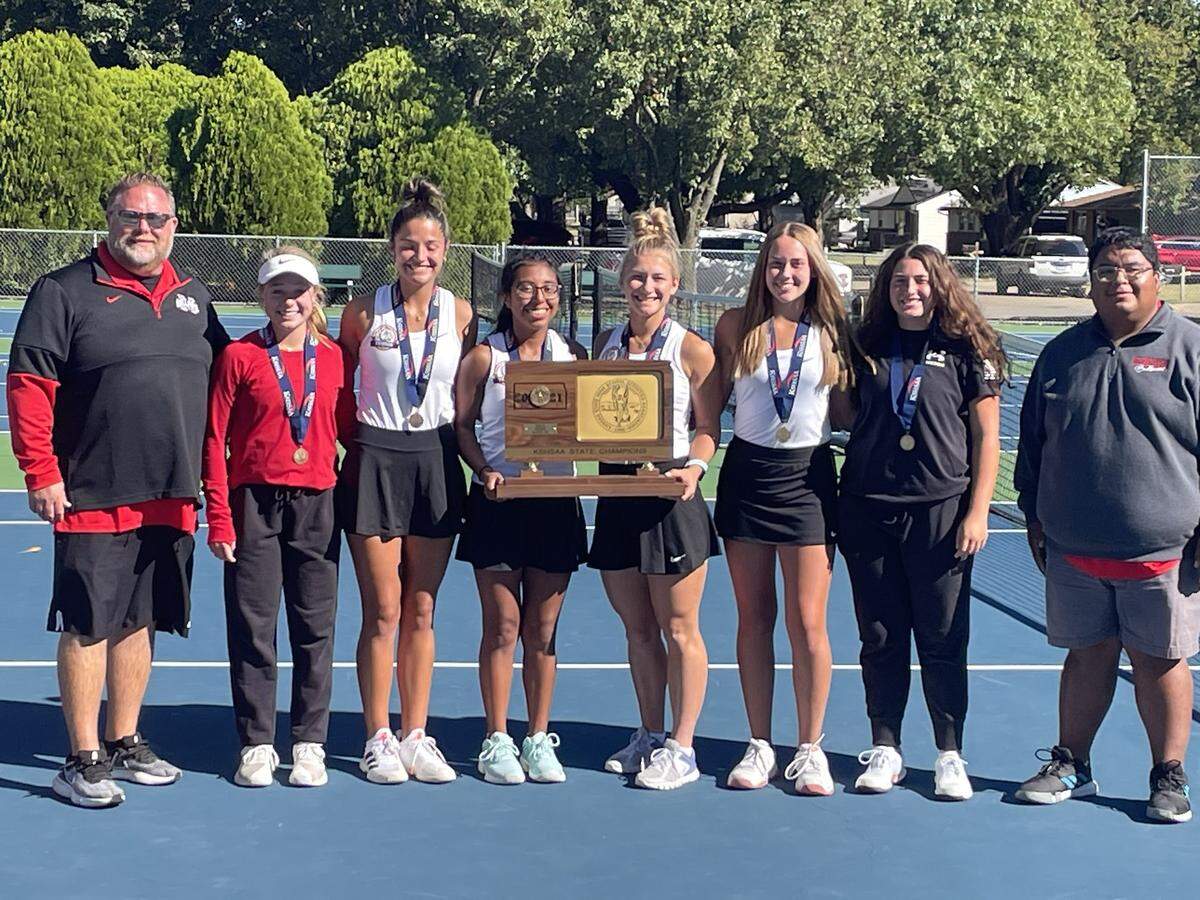 The McPherson girls tennis team won the Class 4A team state championship in record-setting fashion on Saturday.