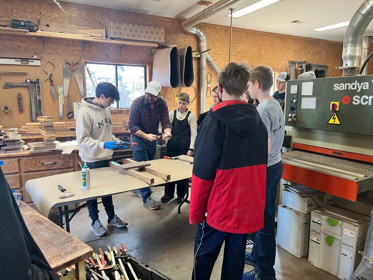 At Elderslie Farm, David Graver has high school students as carpentry apprentices. “Teachers gotta teach, you know? It still remains in my blood.”