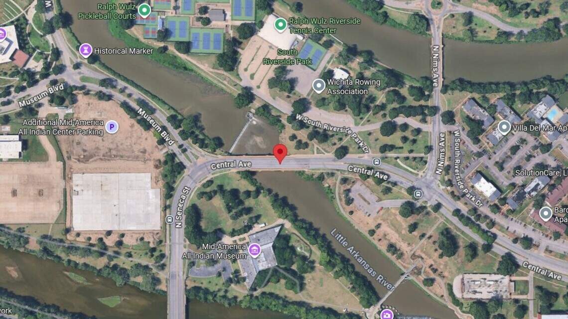 Wichita police halt traffic on Central as crews pull body from river