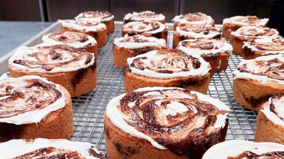 Snickerdoodle Cinnamon Roll is one of several deep-dish cookie flavors available at the new Crumble & Cream.