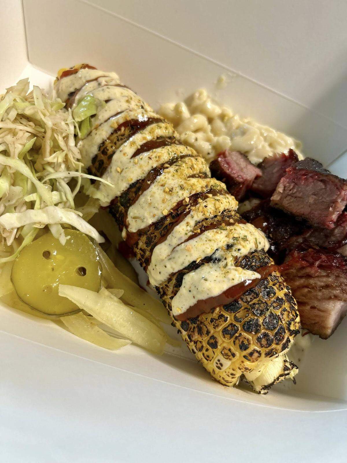 The Burnt End by Chef & Smoker serves burnt ends in a variety of preparations. It also offers street corn, mac and cheese and more.