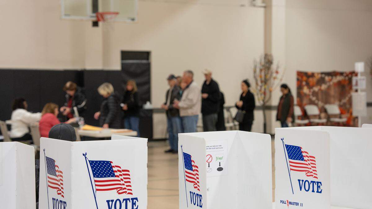 A steady crowd of people showed up Thursday morning for early voting at Westlink Church of Christ, 10025 W. Central. Wichita voters will choose a mayor and city council members, as well as school board members. Surrounding communities also have municipal and school board elections.