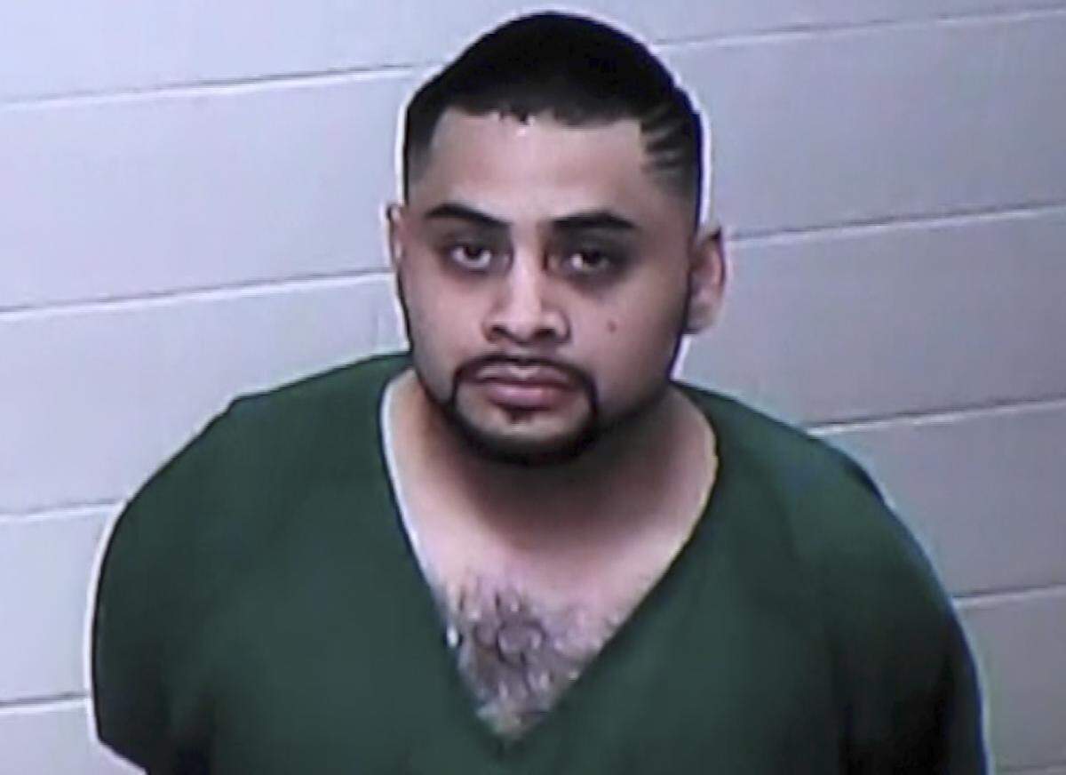 Lucas Diel, boyfriend of Elizabeth Woolheater, the mother of the murdered 2-year-old Tony Bunn, makes his first appearance in Sedgwick County Court Wednesday on suspicion of first-degree murder.