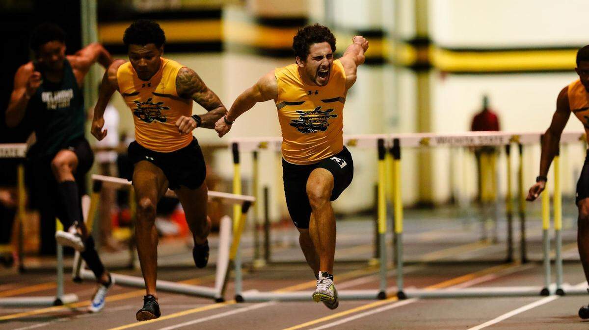 Bishop Carroll graduate and Wichita State junior Joseph Holthusen will be running in the 2021 NCAA Indoor Track and Field Championships on Friday after a record-breaking hurdles season with the Shockers.