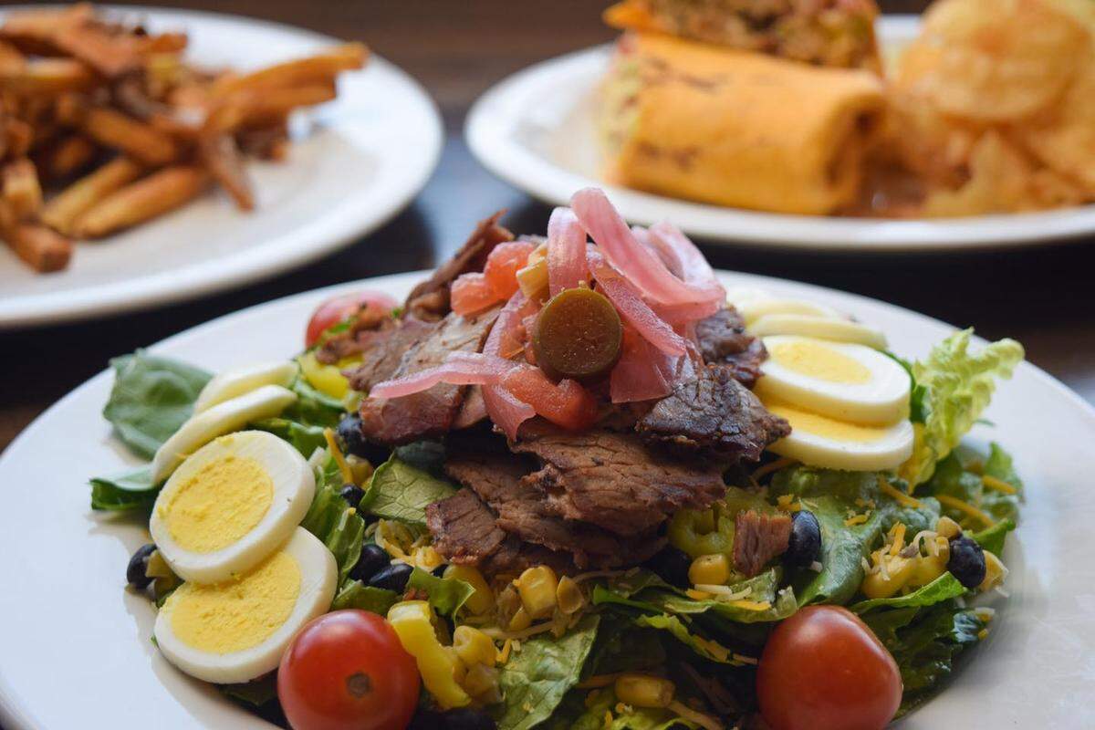 The new menu at The Greens at Terradyne features several salads, burgers, sandwiches and entrees like steak, chicken fried steak and seared scallops.