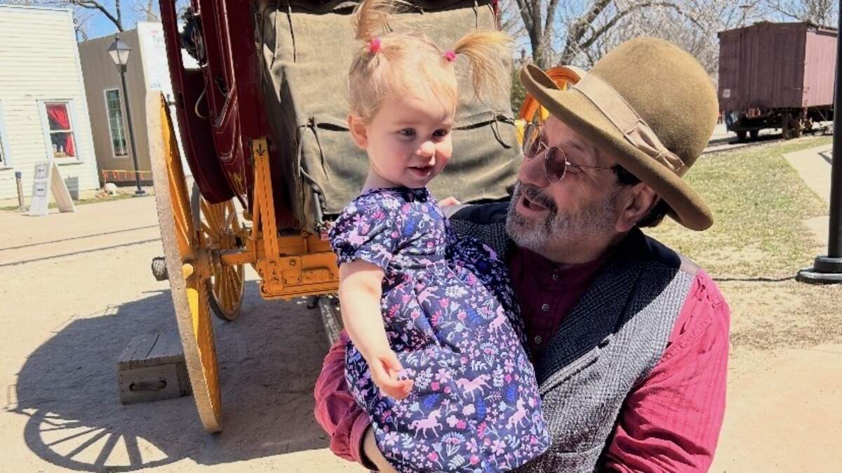 Anthony Horsch is shown in 2023 at Old Cowtown Museum with his granddaughter, Paisley Andreas. “It’s been fun to see them be a part of the world that meant so much to him,” his daughter, Rachel Andreas, said.
