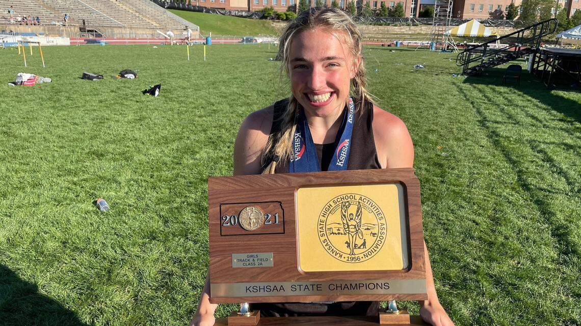 Garden Plain junior Brooke Hammond won four gold medals at the Class 2A state track and field meet at Wichita State on Saturday.