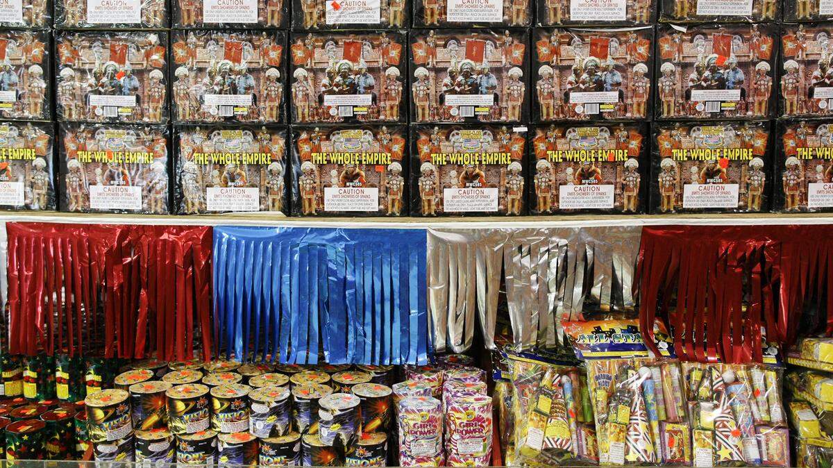 Fireworks for sale at Wholesale Fireworks in Andover in 2012.