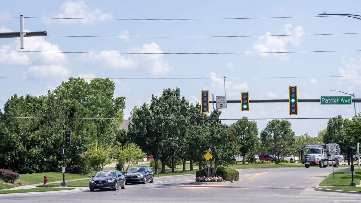 Triple Creek and Patriot Avenue intersection in Derby.
