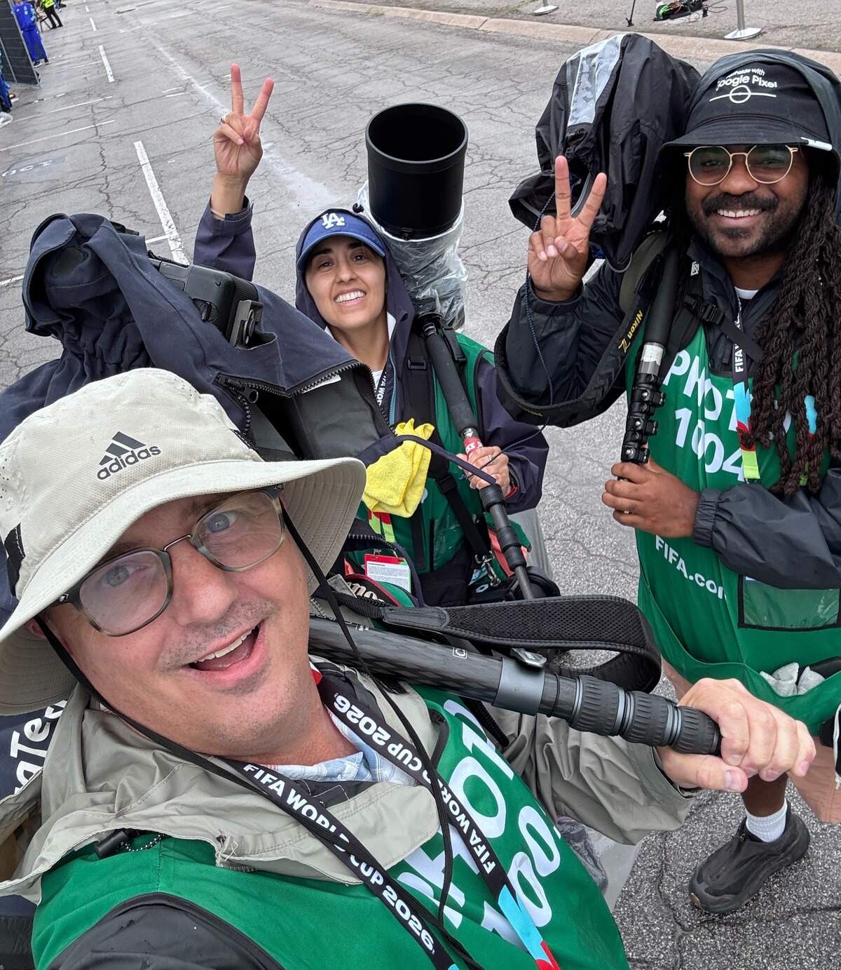 Photographers Travis Heying, left, Emily Curiel, middle, and Dominick Williams have photographed the World Cup for The Kansas City Star.