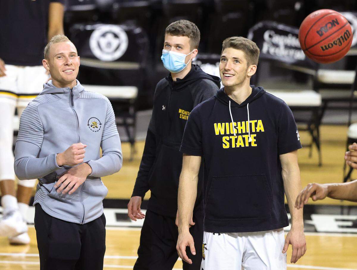 Wichita State seniors Brycen Bush (left) and Jacob Herrs (right) have become best friends in their four-year careers as walk-ons for the Shockers.