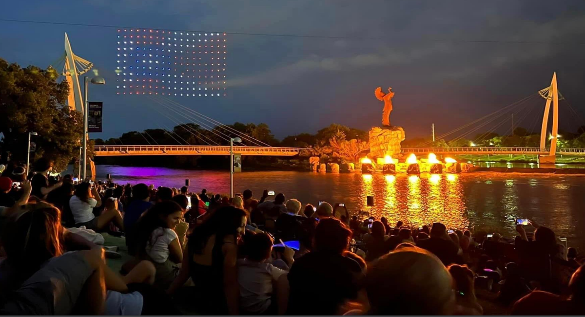 An amphitheater along the Arkansas River is expected to open in 2024.