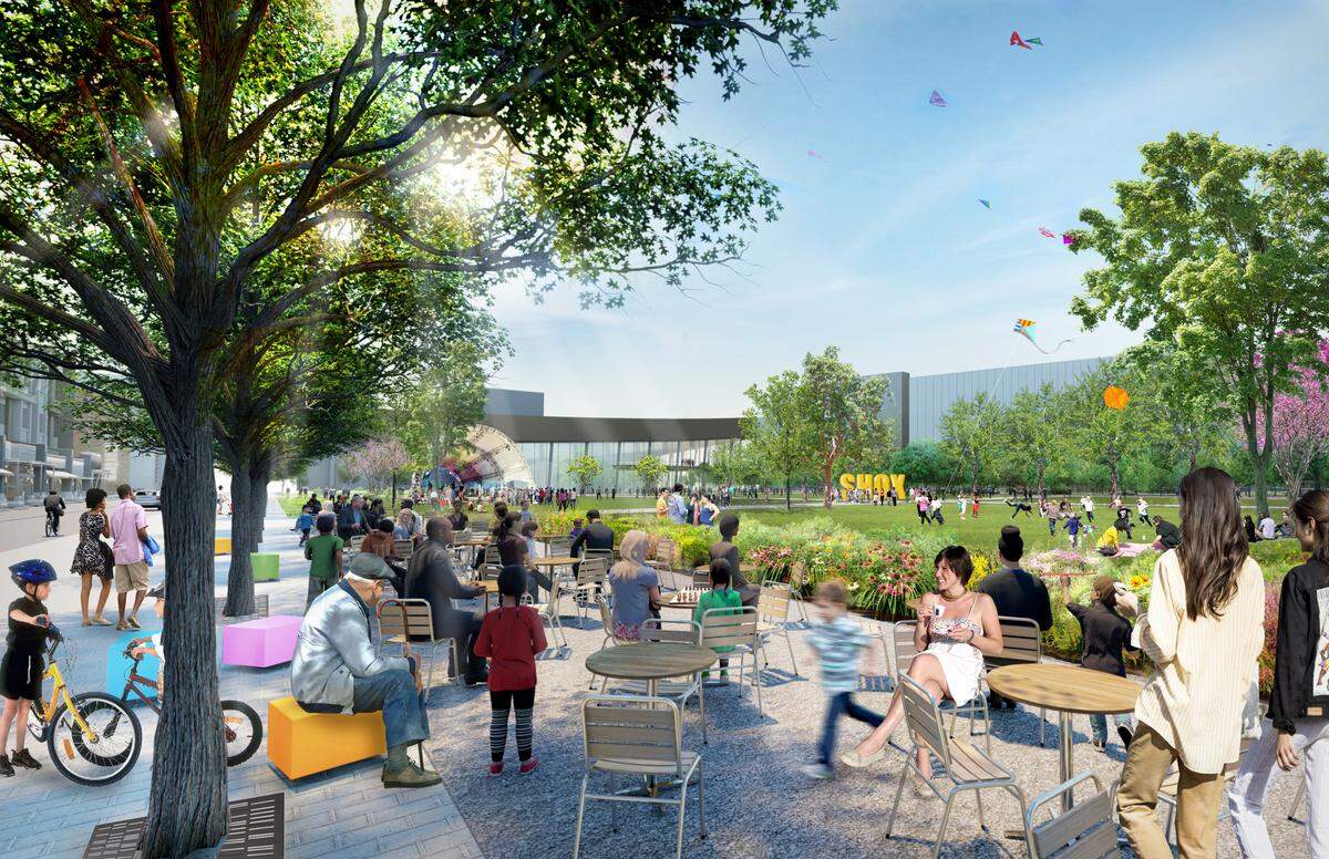 Riverfront Legacy Master Plan calls for a new, $1 billion-plus performing arts and convention center complex that turns the Century II site into a park.