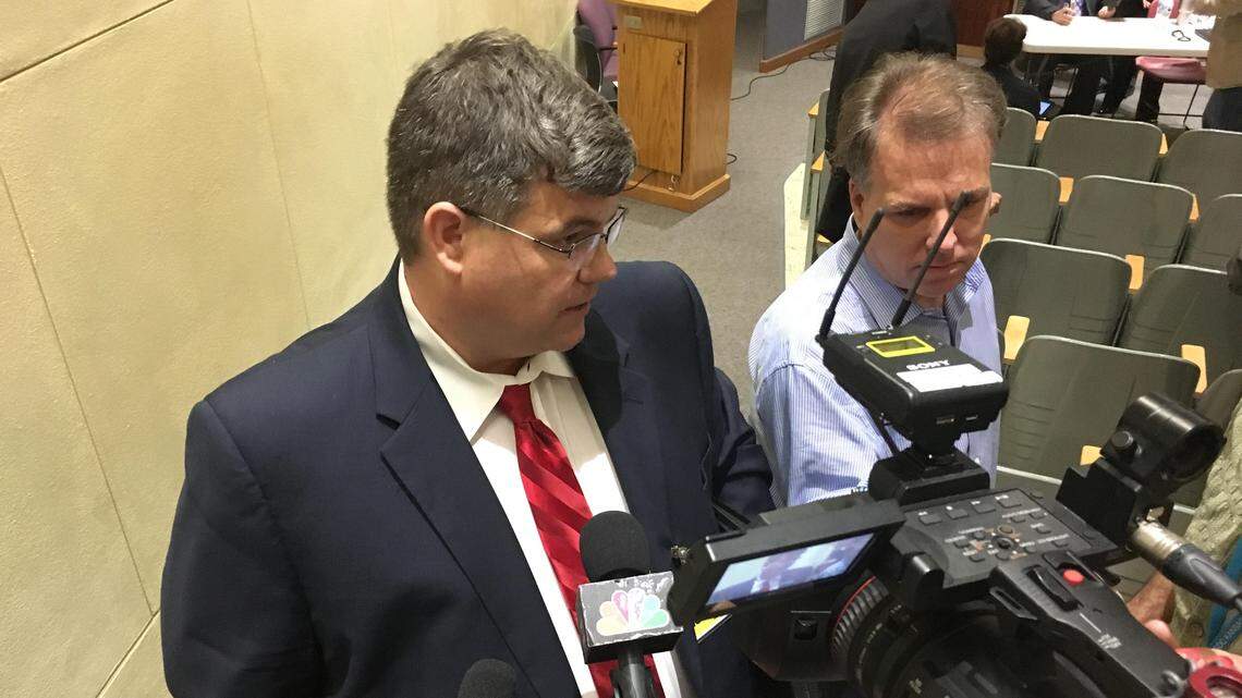 A company owned by Rep. Michael Capps, R-Wichita, left, is linked to a Web site domain and shares a mailing address with a group that launched a false attack ad targeting Wichita mayoral candidate Brandon Whipple.