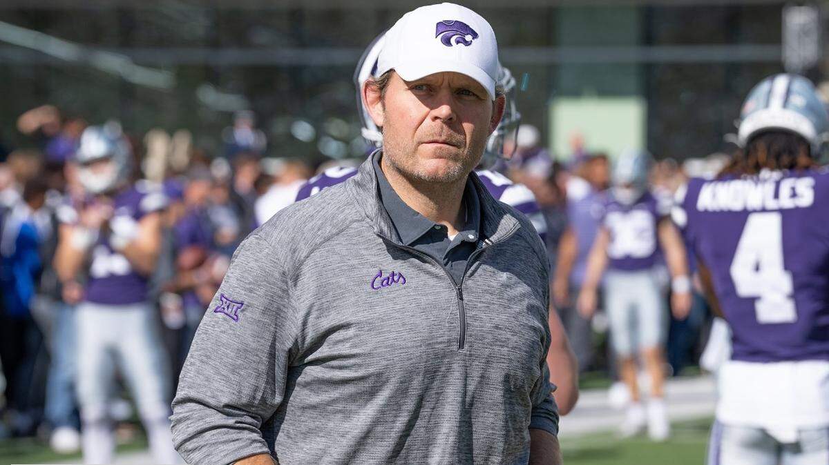 Kansas State offensive line coach Conor Riley.