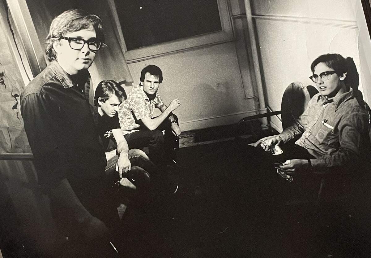 It’s been a long time since the Embarrassment made music, but the band’s old tunes still are getting attention, including from Rolling Stone. The band included, from left, John Nichols, Ron Klaus, Bill Goffrier and Brent “Woody” Giessmann.