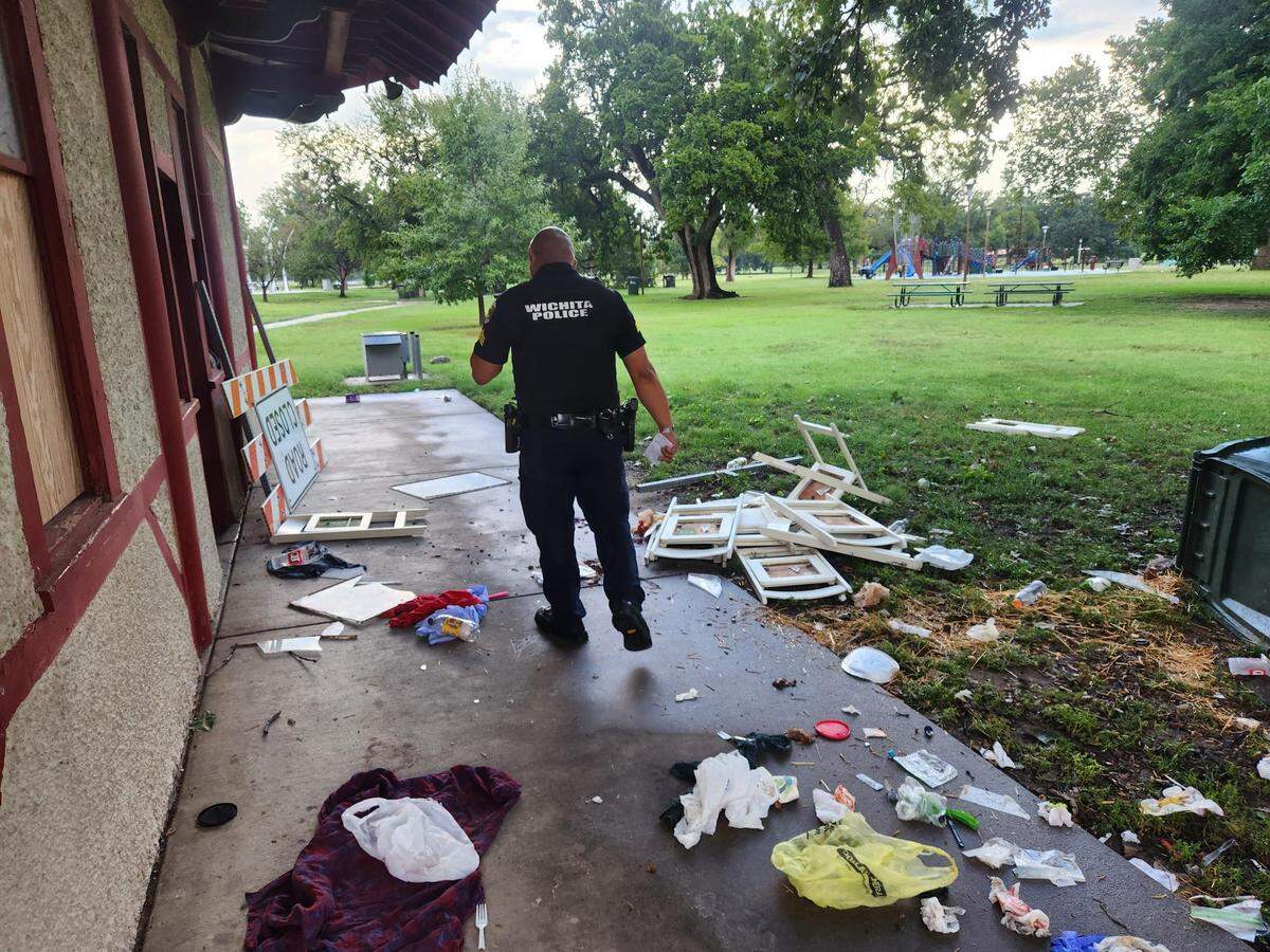 A homeless man who likes to protect the 1911 Riverside pagoda was attacked Monday and the pagoda was vandalized.