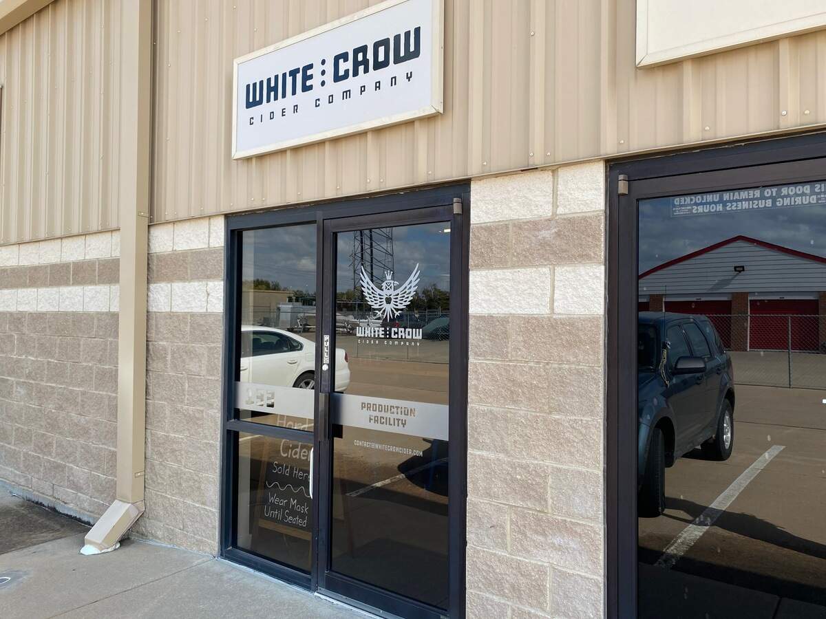 White Crow Cider Company opened in July in a building behind Haverty’s furniture on North Rock Road.