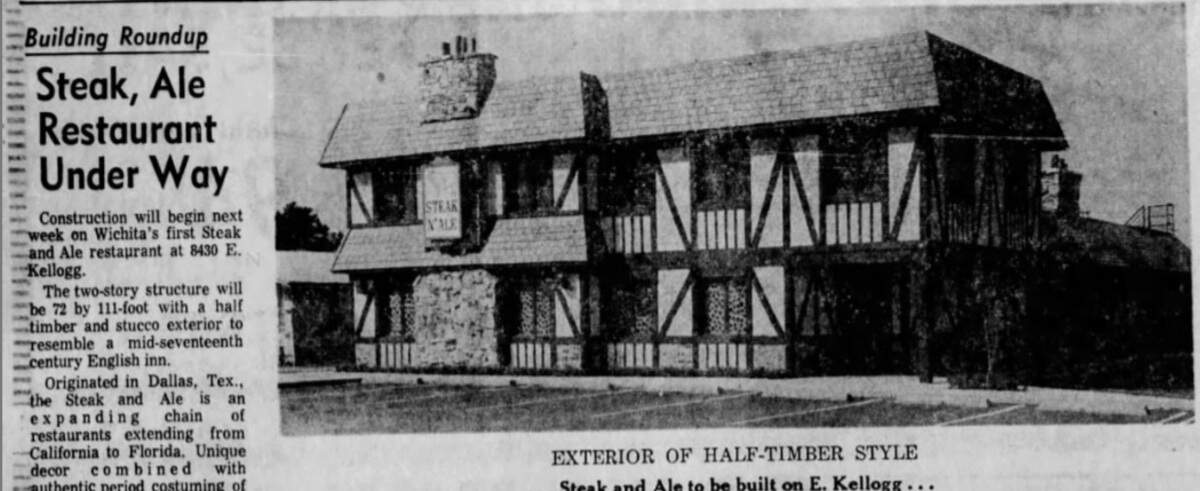 The Wichita Eagle and Beacon announced in March of 1970 that Steak and Ale would open on East Kellogg.